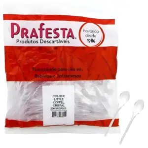 Colher Little Coffee cristal Prafesta caixa com 3000 unidades