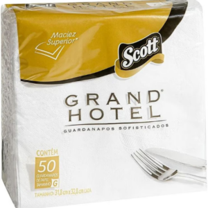 Guardanapo de papel folha dupla Grand Hotel 31,8 x 32,8 cm pacote com 50 unidades